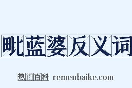 毗蓝婆反义词是什么意思的图片